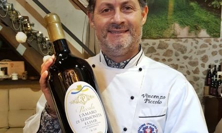 Vincenzo Piccolo - lo chef con una sua creazione