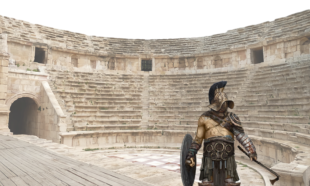 Anfiteatro romano a Fondi - Anfiteatro con gladiatore
