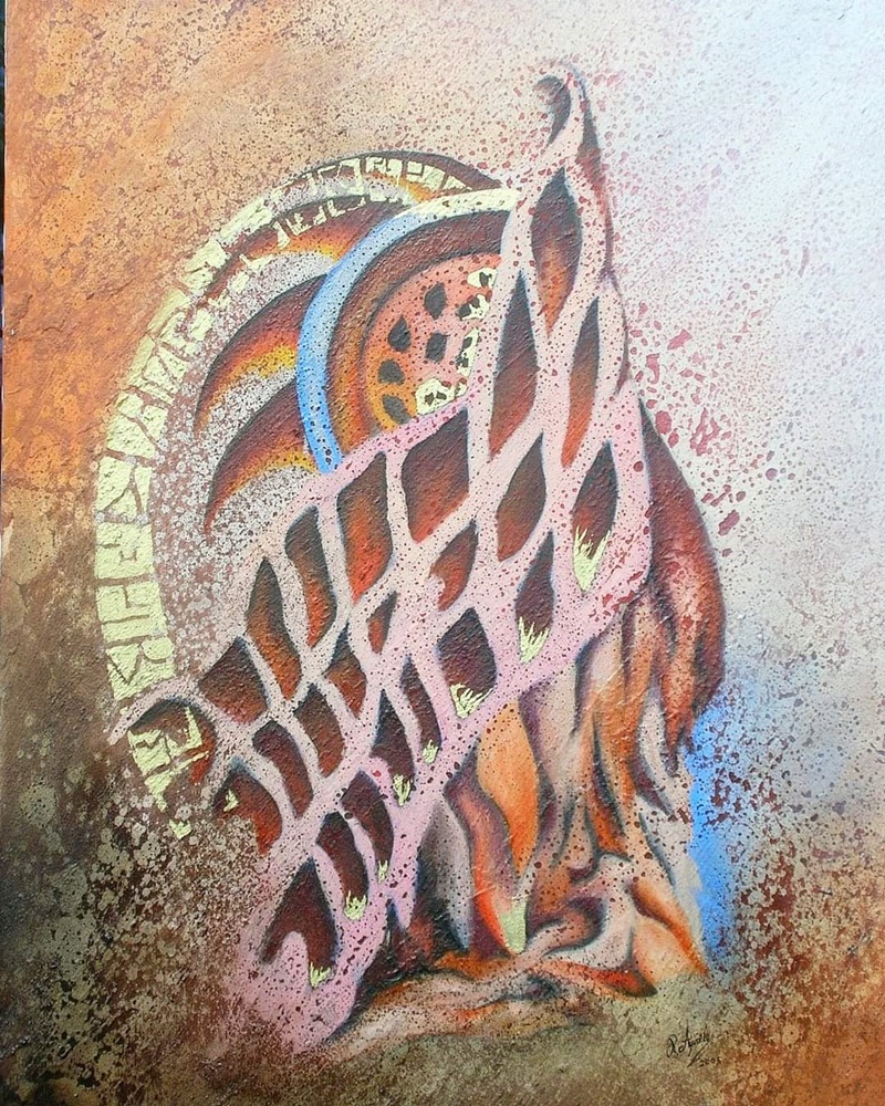 Raffaele Aprile - Tela con motivo conchiglia