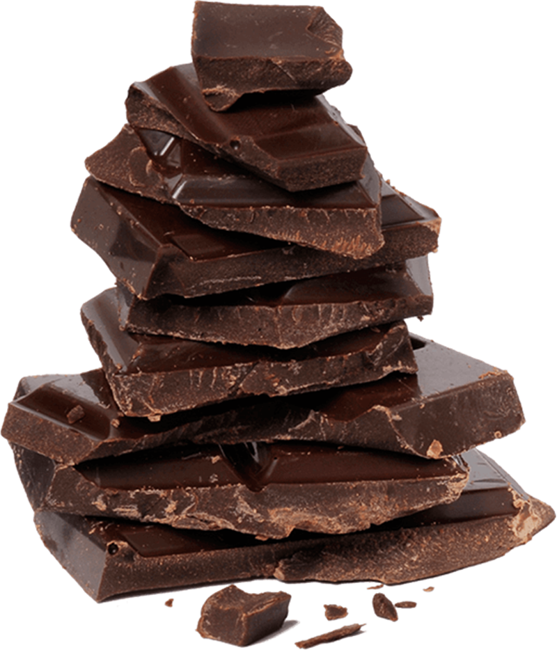 Piramide - una piramide di scaglie di cioccolato