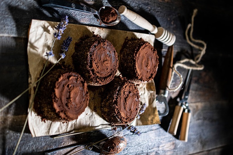 Museo del cioccolato a Norma - Tortini al cioccolato impiattati