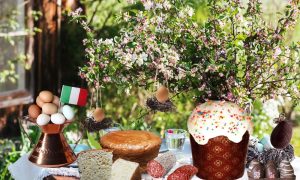 La colazione di Pasqua nel Lazio - Uova Italiane e pigna di PAsqua