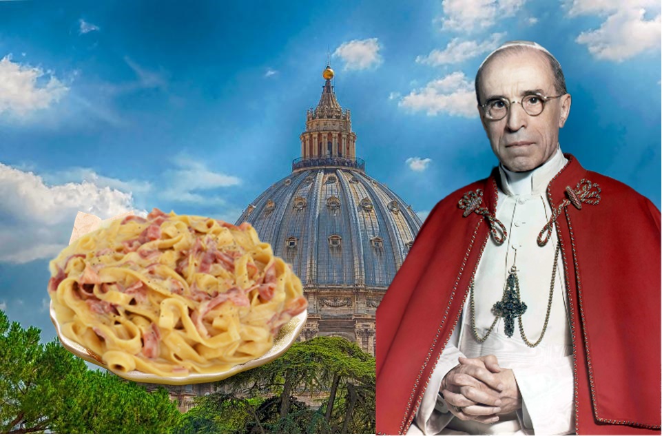 Fettuccine alla papalina - Pasta Alla Papalina e il Papa