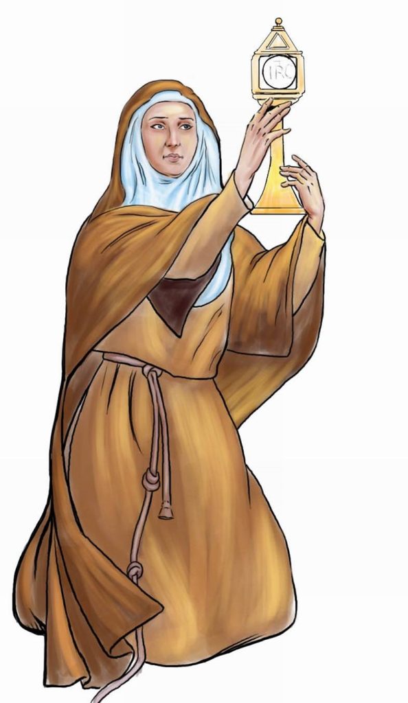 Cartoon religioso - Santa Chiara Cartoon