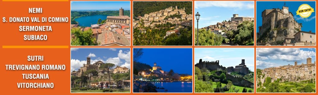bndiere arancioni nel Lazio - Lista di borghi prescelti
