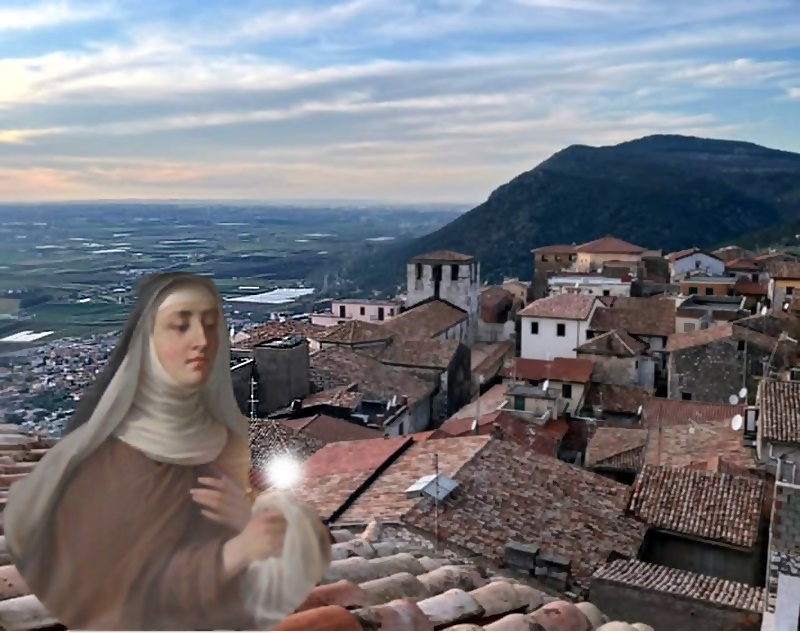 Monastero della Clarisse di Sezze - Santa Chiara con sullo sfondo setino