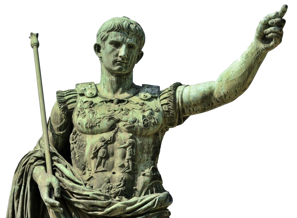 Feste romane di agosto - Augusto In Bronzo in una statua