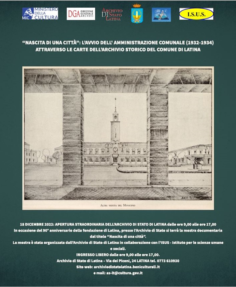 90anni di Latina - Archivio Di Stato della città