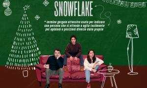 Snowflake al teatro Fellini - Banner della commedia