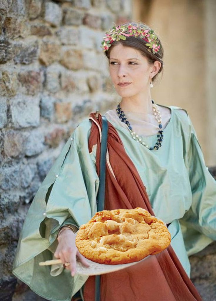 La polenta dagli antichi Romani - Donna Romana con focaccia