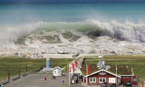 Sistema anti-tsunami a Minturno - Maremoto in atto