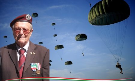 Luigi Tosti - paracadutisti in volo
