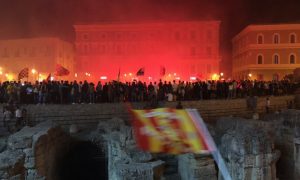 Festeggiamenti Dei Tifosi Del Lecce per le strade della città