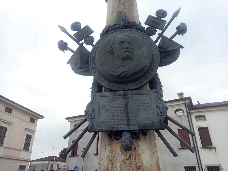 Il Corpo Bandistico e il monumento ad Alberto Mario
