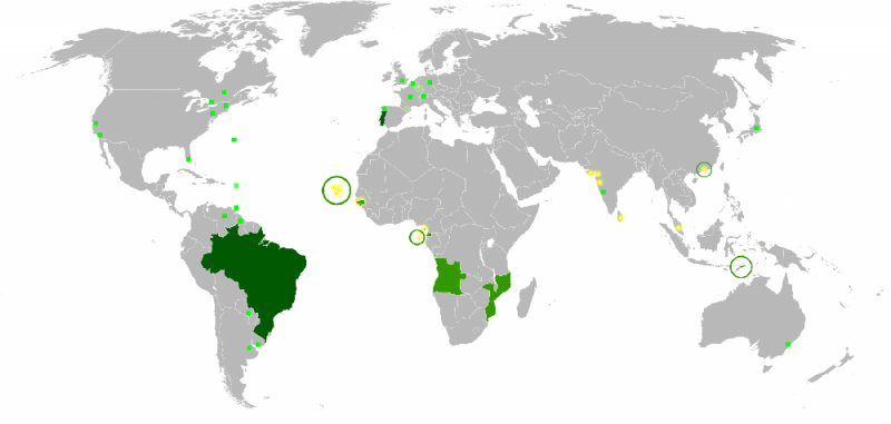 Lingua portoghese - mappa