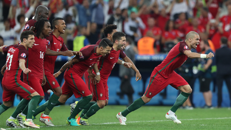 Portogallo all'Europeo 2016 - esultanza portoghese dopo i rigori contro la Polonia