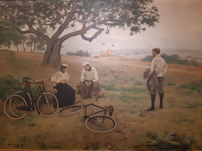 "Descanso de los Ciclistas", di Ramón Casas, dipinto del 1896