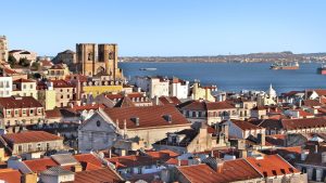 Vista del centro storico di Lisbona