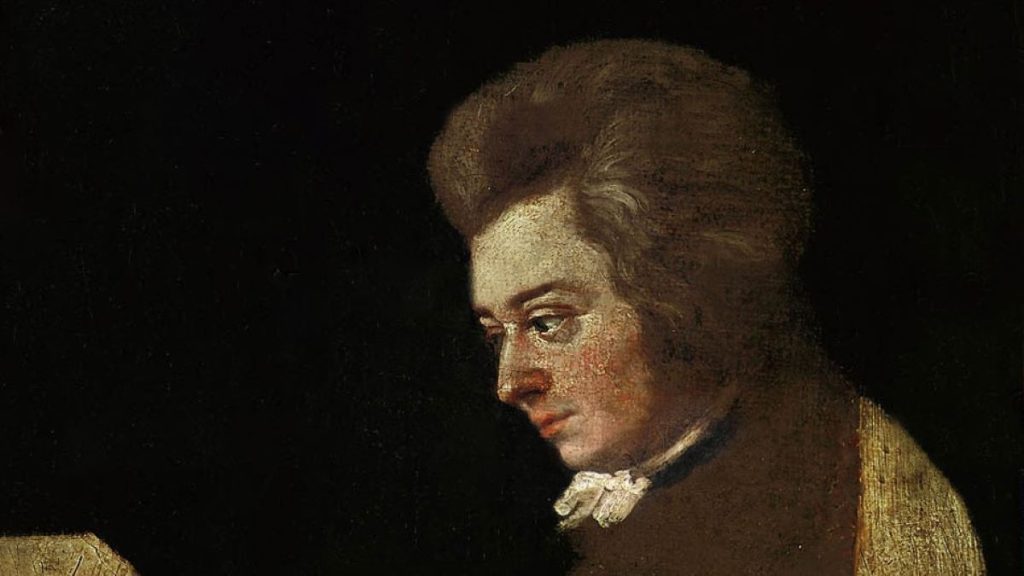 Dettaglio di un celebre ritratto di Mozart