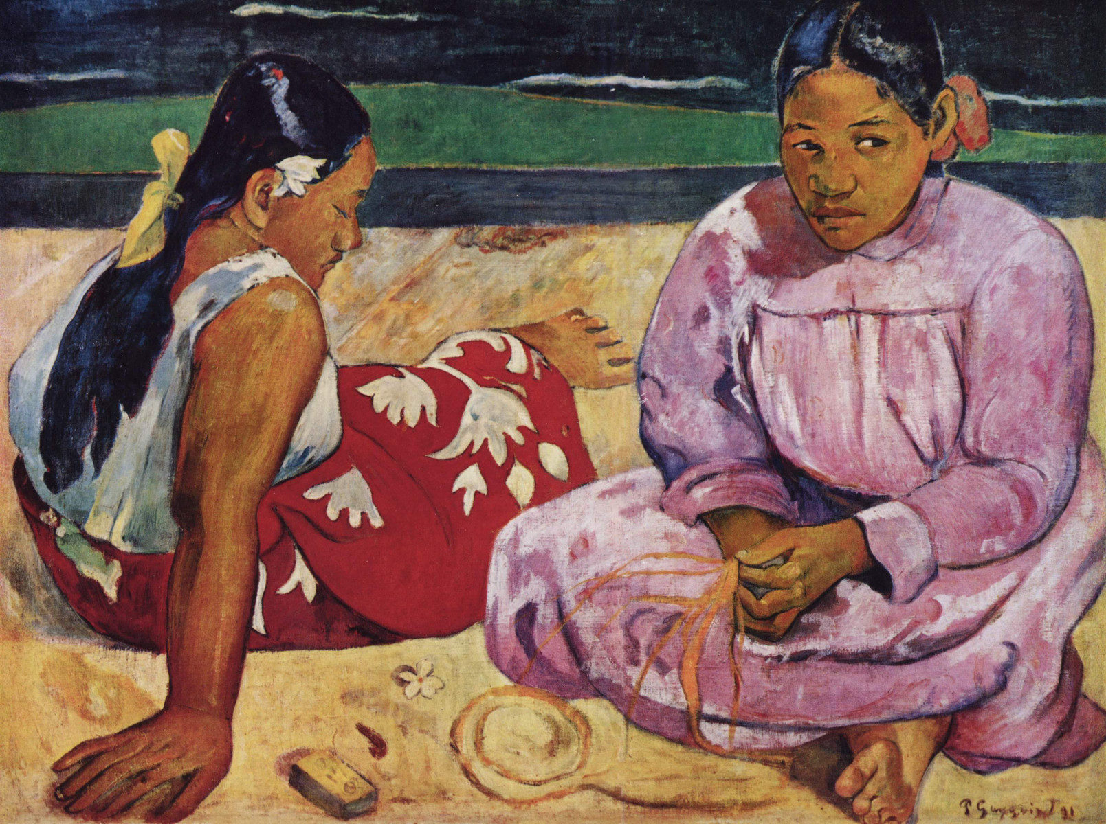 Paul Gauguin Donne Di Tahiti Sulla Spiaggia 