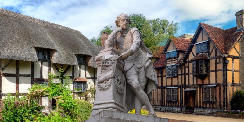 Statua Shakespeare A Stratford Upon Avon.