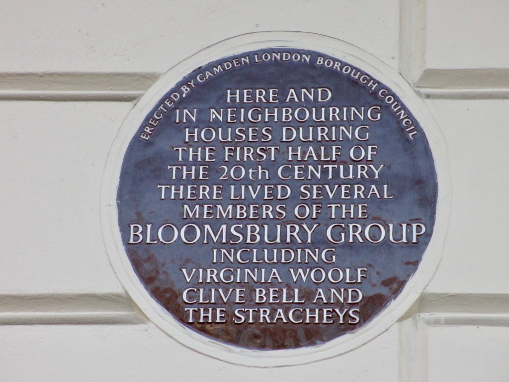 Virginia Woolf a Londra- Targa Bloomsbury