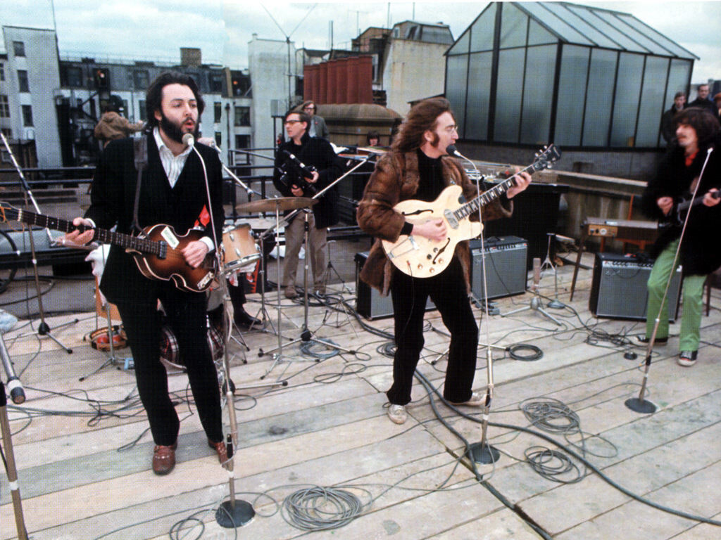 Roof Concert. Immagine tetto. Londra e i Beatles.
