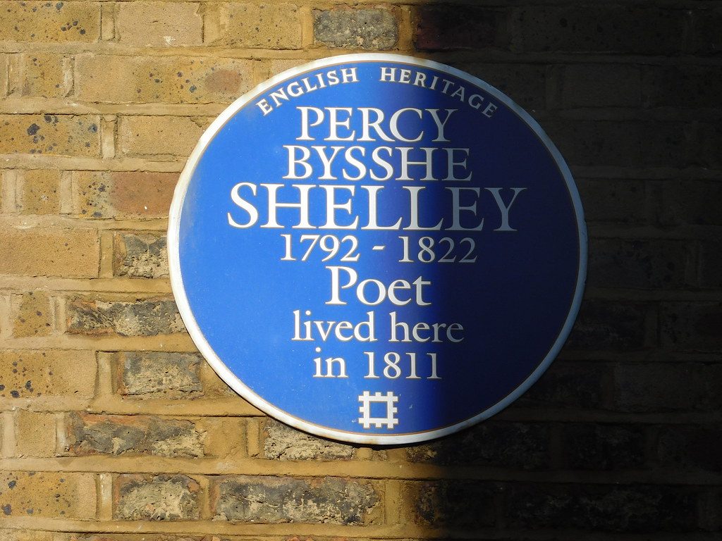shelley - targa che ricorda il poeta anglosassone