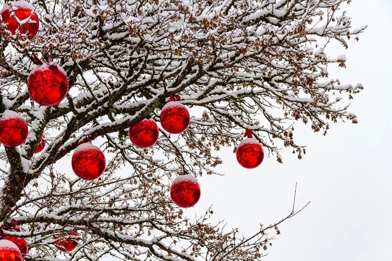 Albero di Natale - Palle Rosse decorative