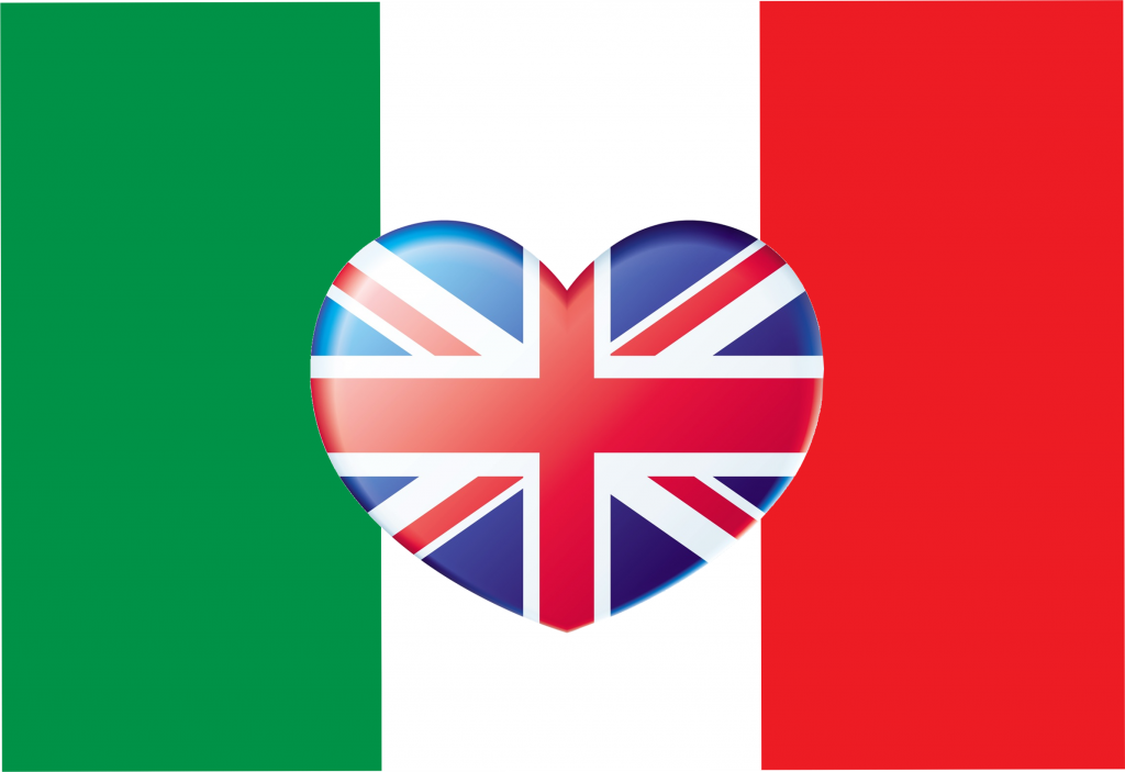 lewis capaldi - Bandiera italiana con cuore UK
