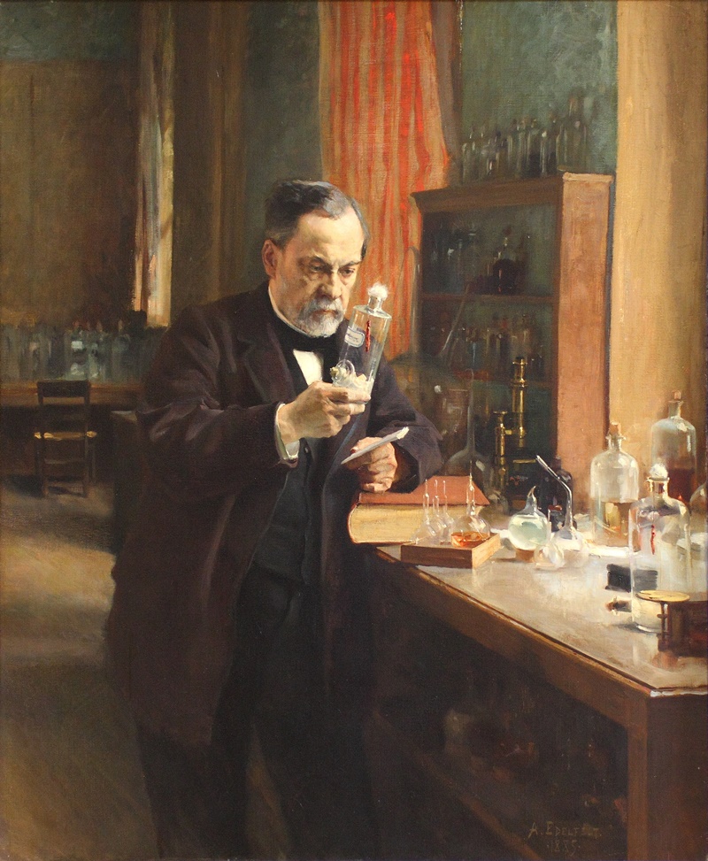arginare il contagio - Pasteur in laboratorio