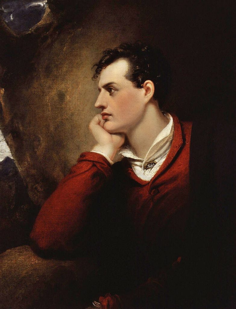 lord Byron - ritratto del poeta inglese