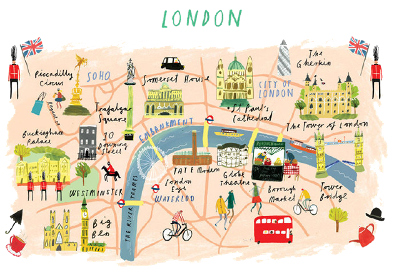 Londra italiana - cartina di Londra 