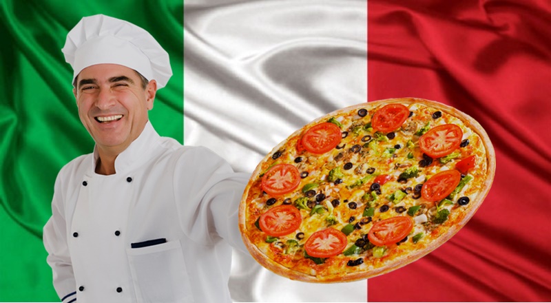 La pizza napoletana a portafoglio - Tricolore con un pizzaiolo