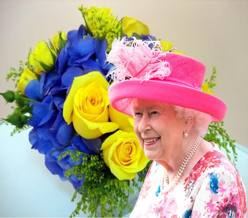 Elisabetta II contro la guerra - Fiori gialli e blu