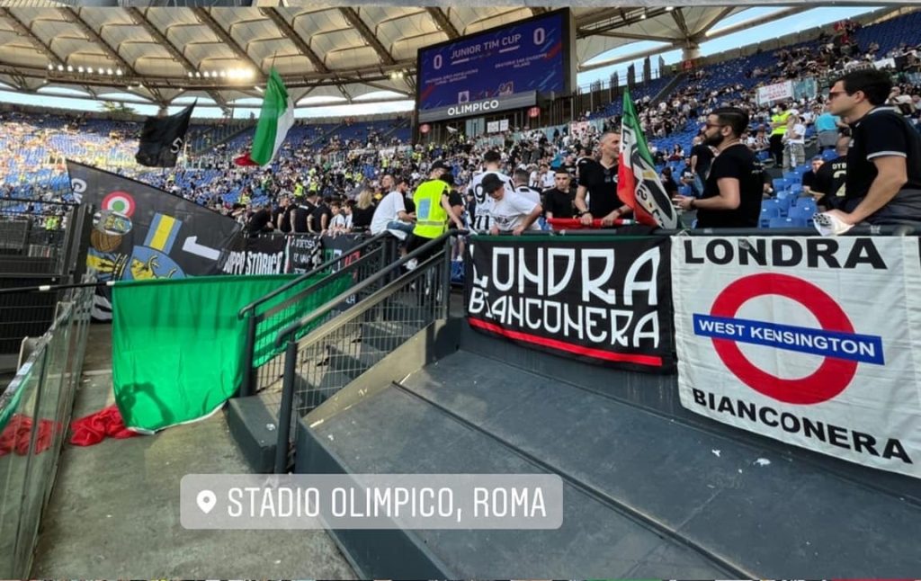 Londra Bianconera - tifosi all'olimpico di Roma