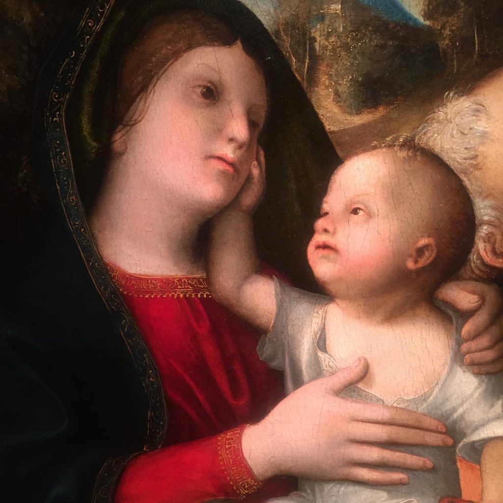 Galleria d’arte a Londra- Madonna Con Bambino che la accarezza