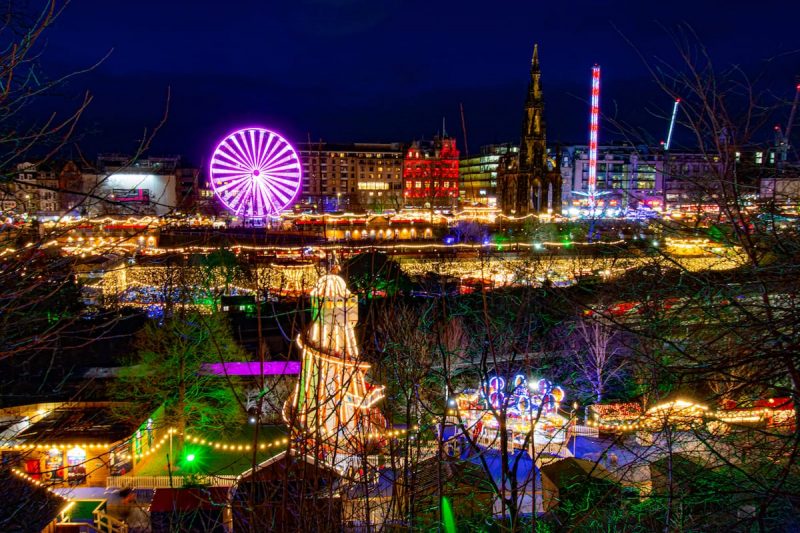 Natale in Scozia - Edimburgo di notte