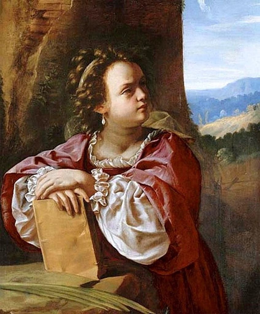 Opera inedita di Artemisia Gentileschi - Piccolo Dipinto autoritratto