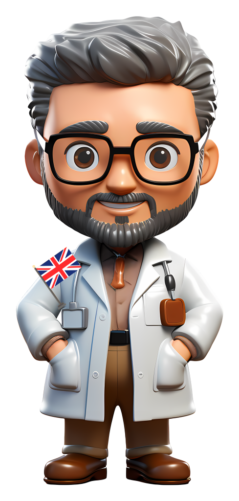 Sistema sanitario inglese - Dottore Con Gli Occhiali e camice