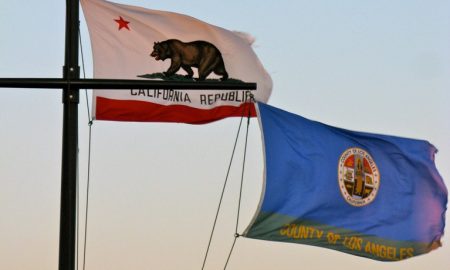 Bandiera della California e stemma di Los Angeles
