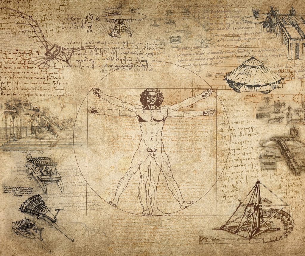 Leonardo da Vinci. Uomo Vitruviano