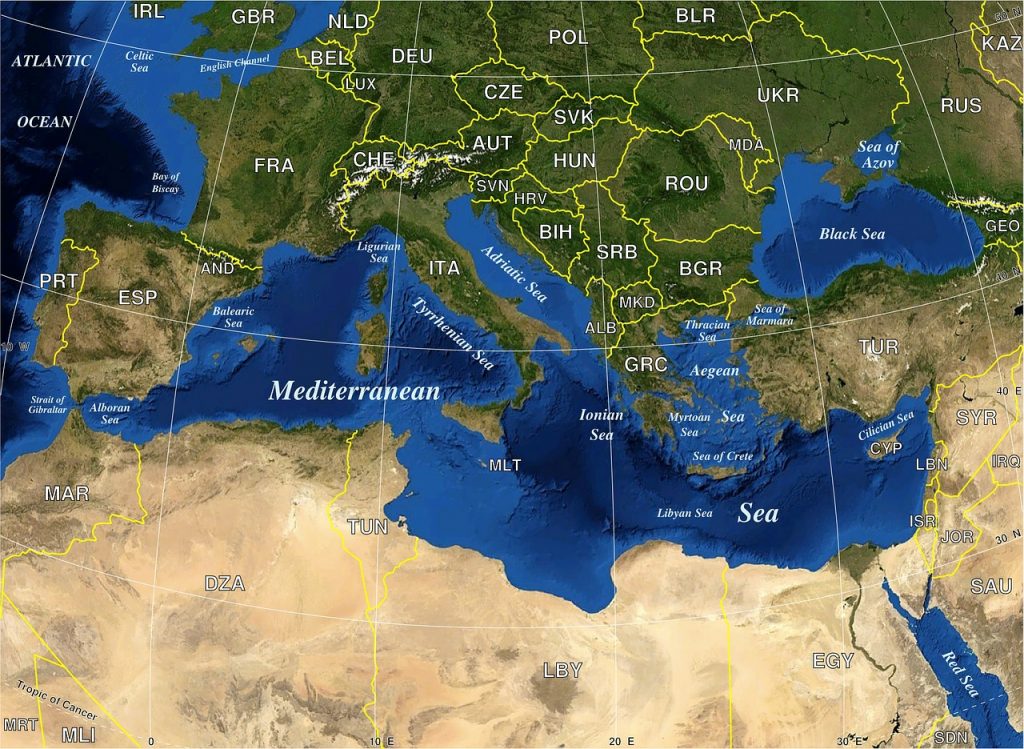 Collegamenti per l'Italia. Cartina Geografica Europa