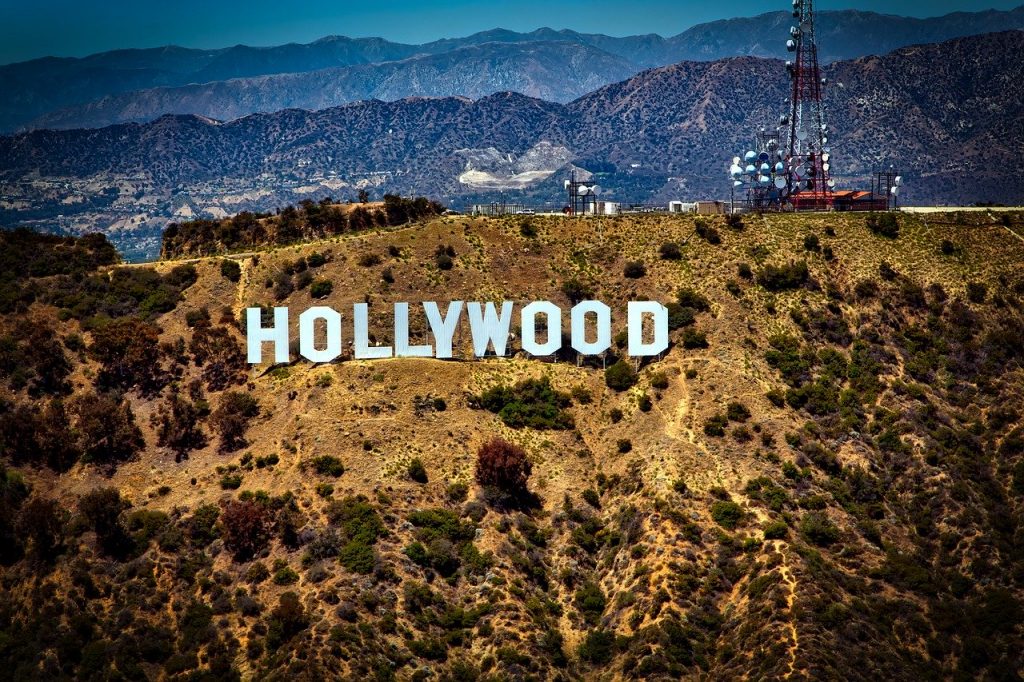 Hollywood ripartenza. immagine icona della scritta sulla collina di Hollywood