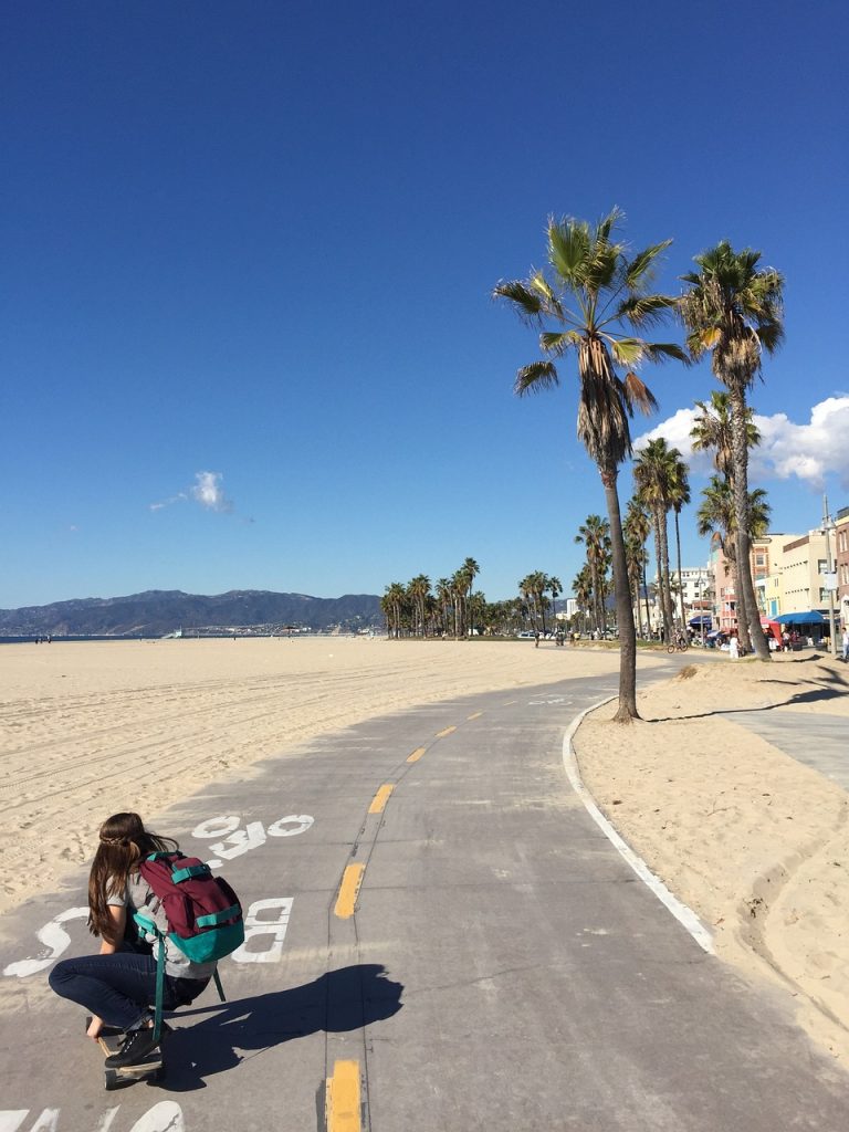 Lavorare o studiare in California - Pista Skate in foto