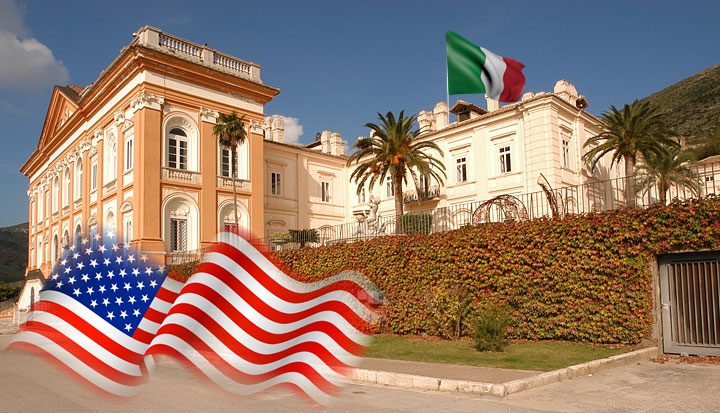 La bandiera americana è italiana - Belvedere San Leucio in foto