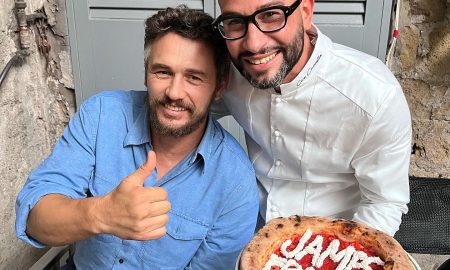 James Franco prende casa a Napoli - Pizza personalizzata