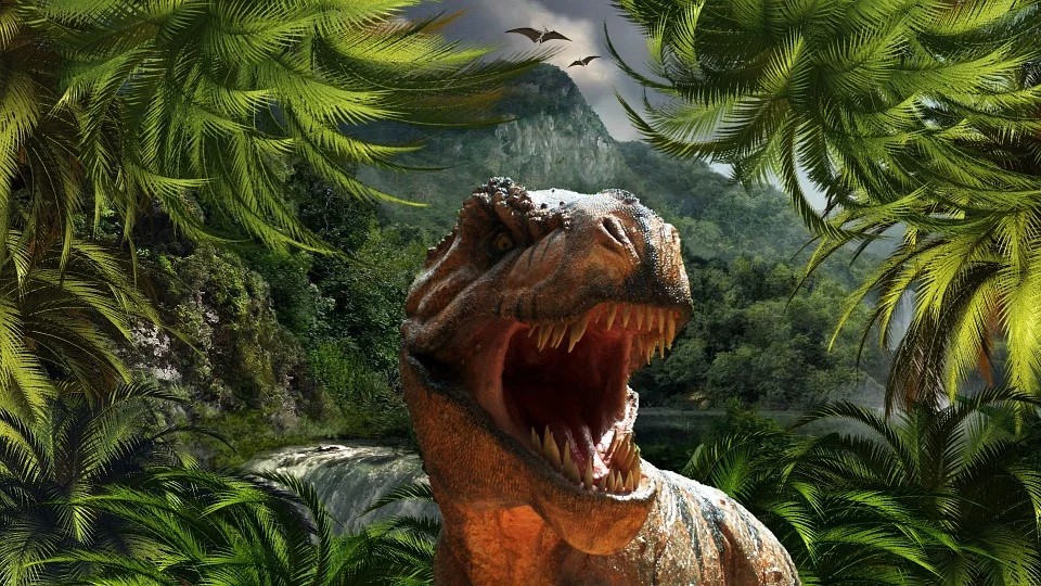 jurassic world - un dinosauro che spalanca le fauci fameliche