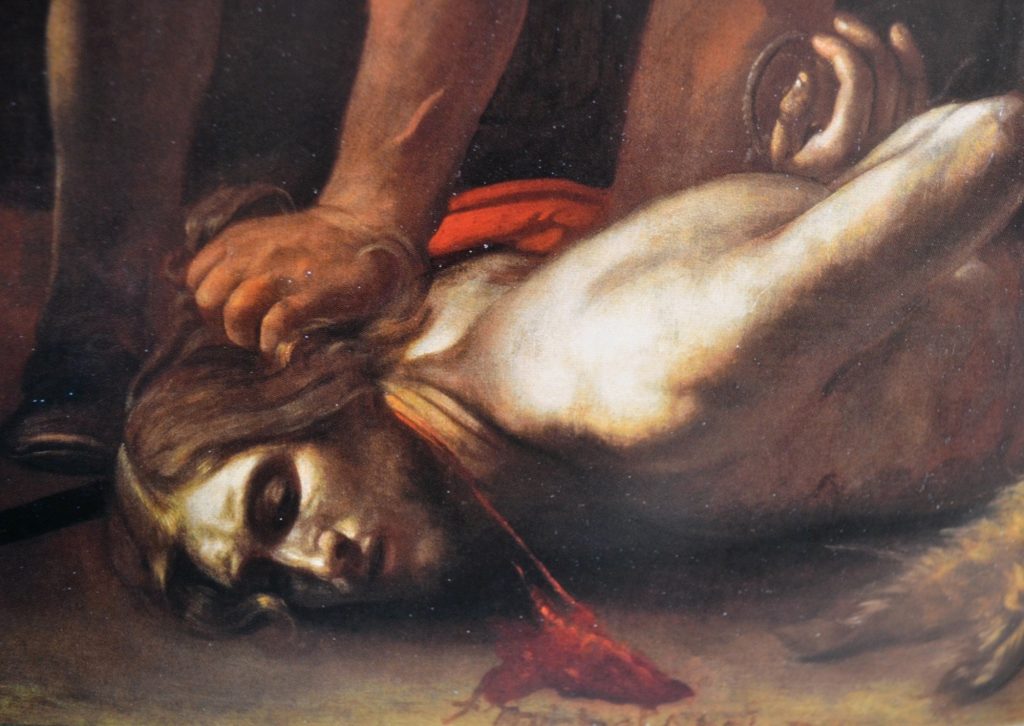 Caravaggio, particolare del dipinto