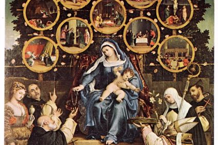 Madonna del Rosario, Lorenzop Lotto